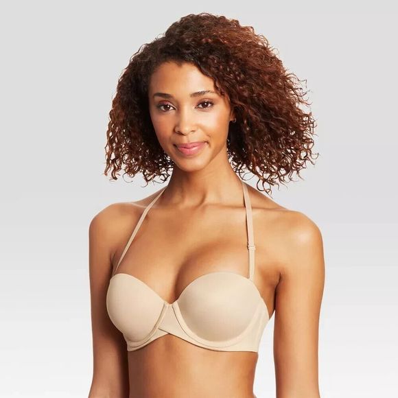 Maidenform Self Expressions Women's Stay Put Detachable Bra SE6990 Beige 40DD - Picture 4 of 8